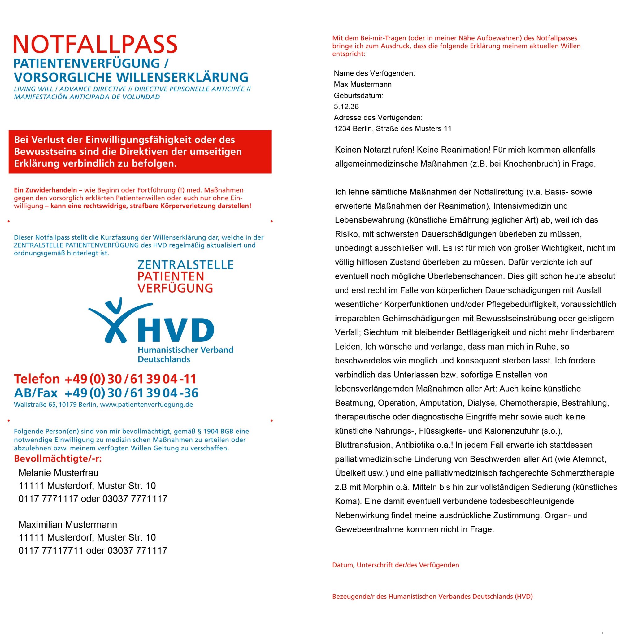 notfallpass papiermodell besser als digitale lsung hvd zentralstelle patientenverfgung - Patientenverfugung Beispiel notfallpass papiermodell besser als digitale lsung hvd zentralstelle patientenverfgung - Patientenverfugung Beispiel